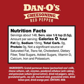 Dan-O's Cheesoning on popcorn creates a tasty, sugar-free snack.