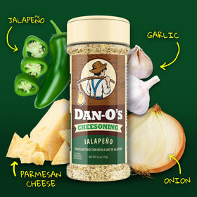 Dan-O's Red Pepper Cheesoning on pizza adds bold heat and savory bite.