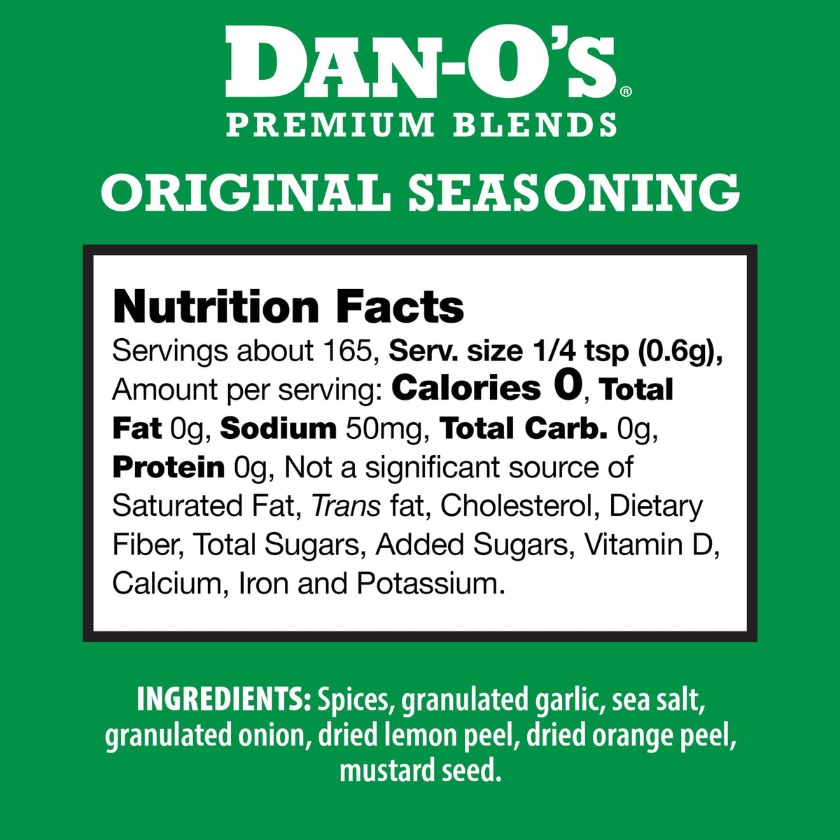 Danos sugar-free zero-calorie label on seasoning bottle