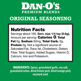 Danos sugar-free zero-calorie label on seasoning bottle