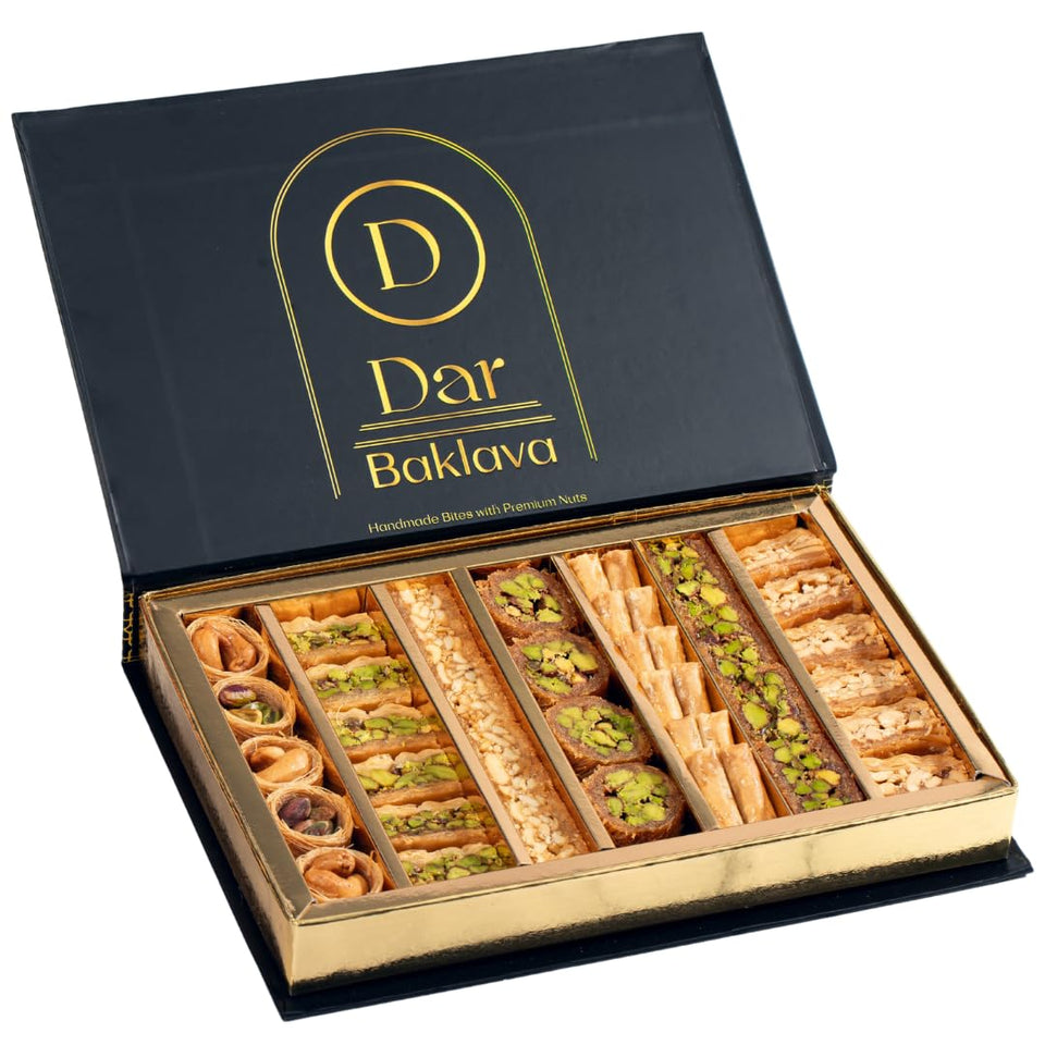 DAR BAKLAVA Nutlava box front, gift-ready presentation