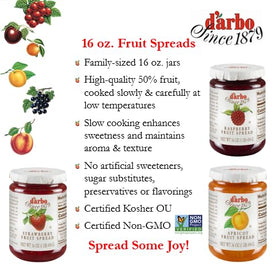 d'arbo raspberry fruit spread jar on kitchen counter ready for use