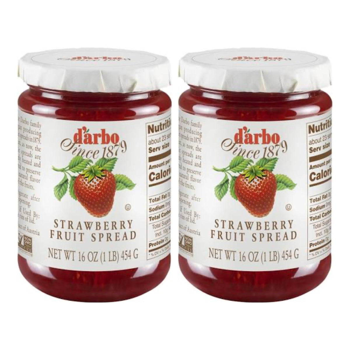 Darbo strawberry spread jar, vibrant real fruit flavor for breakfast.