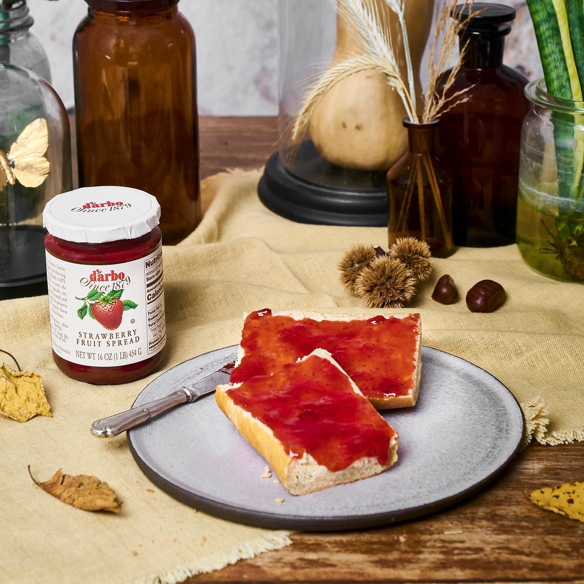 Darbo spread on pancakes delivering fruity, naturally sweet flavor.