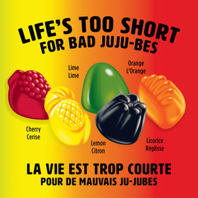 Dare Juicee Jubes raspberry and pineapple flavor close-up for bold snacking.