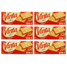 Dare Cracker Vinta Original Crackers pack shot showing a 6-pack and Canadian import
