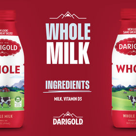 Darigold 12-pack whole milk bottles offer convenient family refills