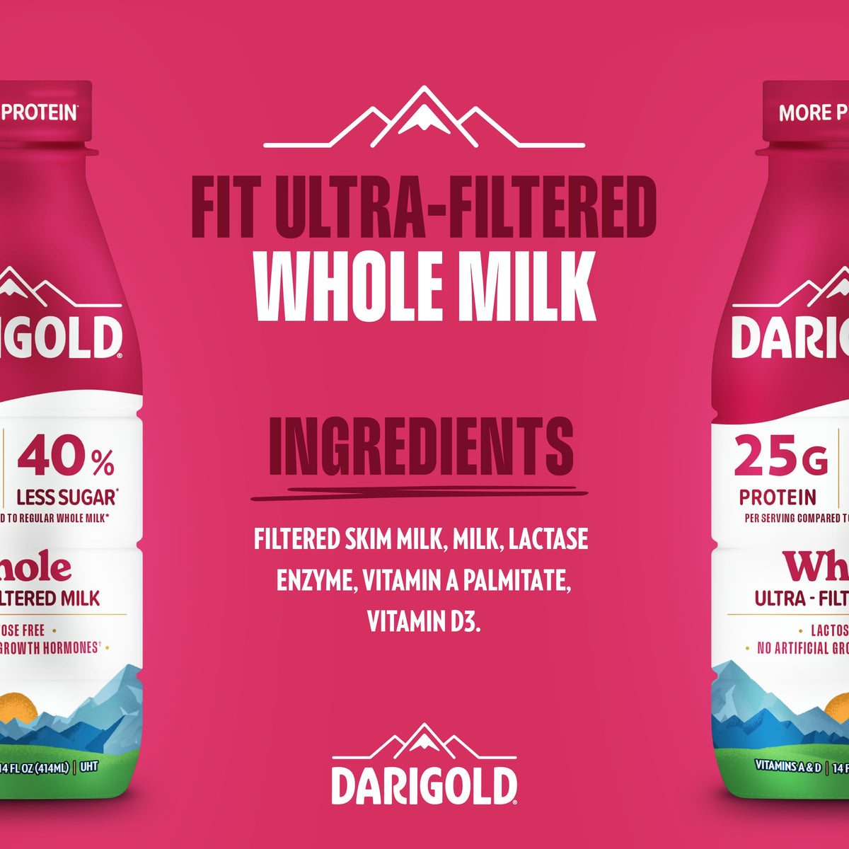 Darigold FIT 25g protein milk glass, ideal post-workout fueling.