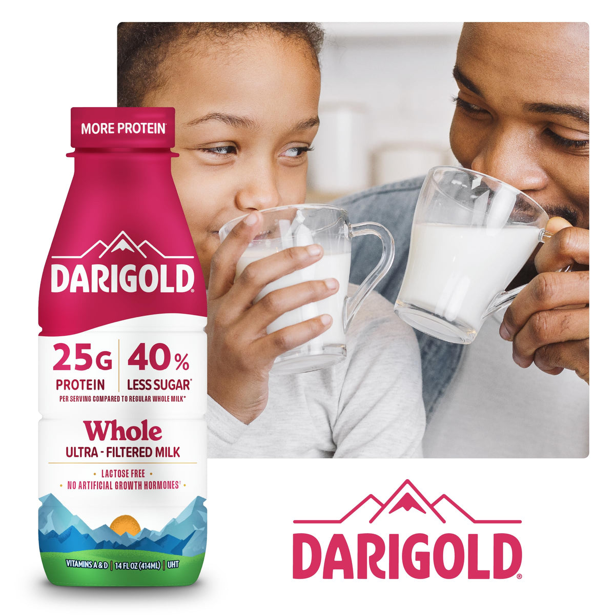 Darigold FIT ultra-filtered milk label highlighting reduced sugar and protein.