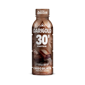 Darigold vanilla ready-to-drink protein shake label close-up for post-workout recovery