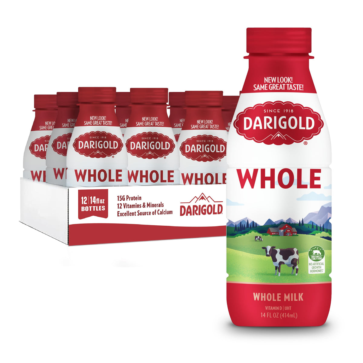 Darigold shelf-stable whole milk bottle 14oz for a creamy breakfast option
