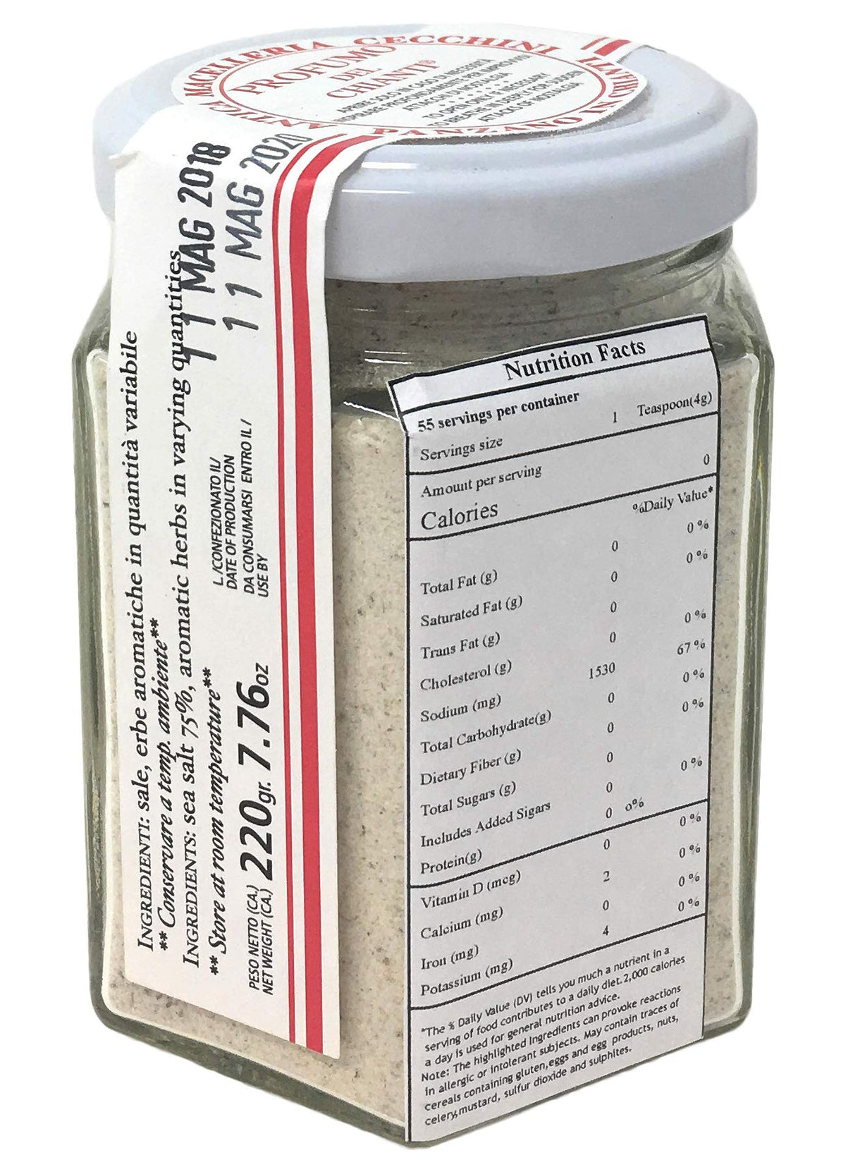 Dario Cecchini herb salt jar blends sage and thyme for savory roasts.