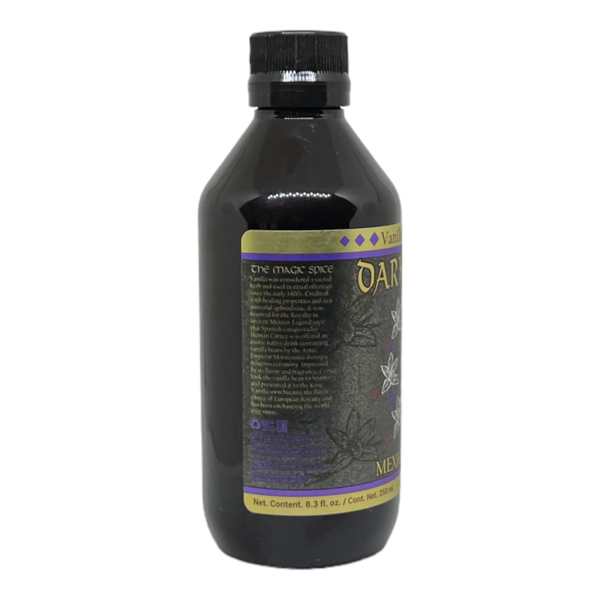 Dark Magic vanilla extract being poured over batter to enhance desserts