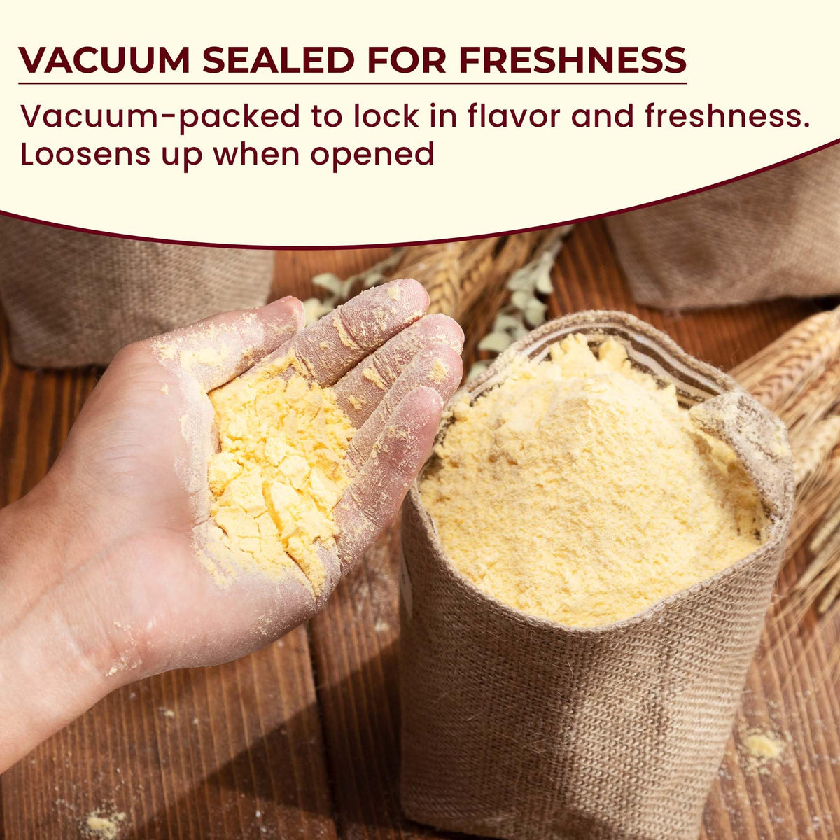 Darsa Organics chickpea flour used as crispy coating for fried chicken.
