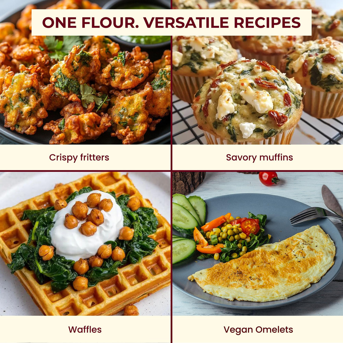 Darsa Organics chickpea flour provides plant-based protein for energizing meals.