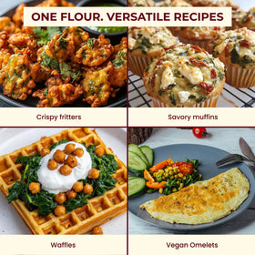 Darsa Organics chickpea flour provides plant-based protein for energizing meals.