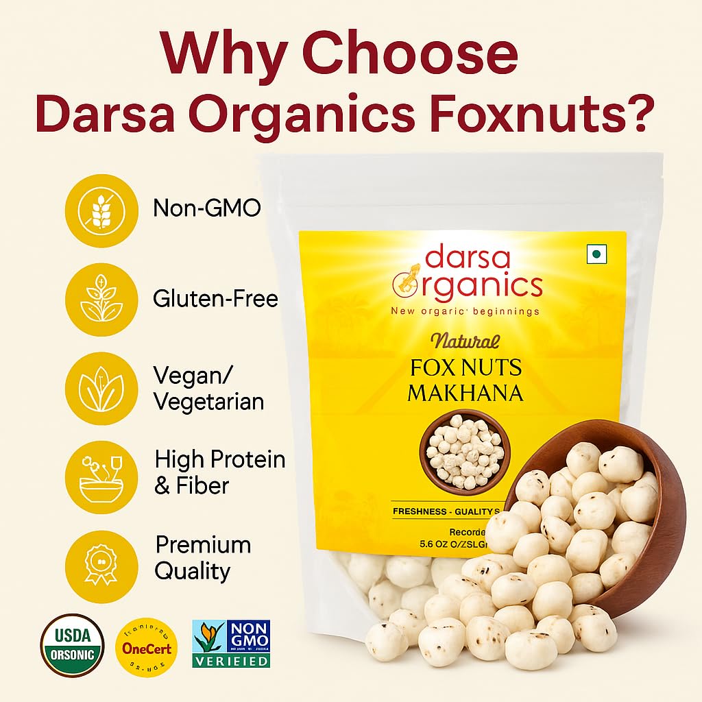 Gluten-free foxnuts packaged for gluten-free snack options