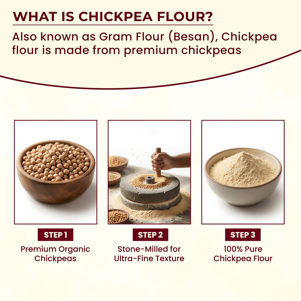 Darsa Organics gluten-free chickpea flour packaging showcases non-GMO clean-label promise.