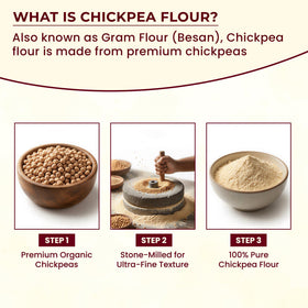 Darsa Organics gluten-free chickpea flour packaging showcases non-GMO clean-label promise.