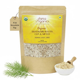 Darsa Organics Shatavari root cut and sifted for easy tincture preparation.