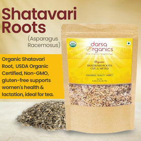 Darsa Organics Shatavari tea base enabling versatile herbal infusions.