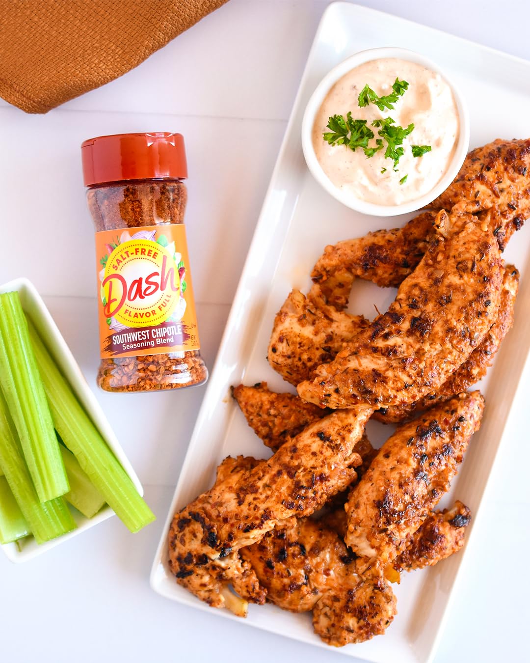 Dash salt-free shaker top enables quick, even seasoning