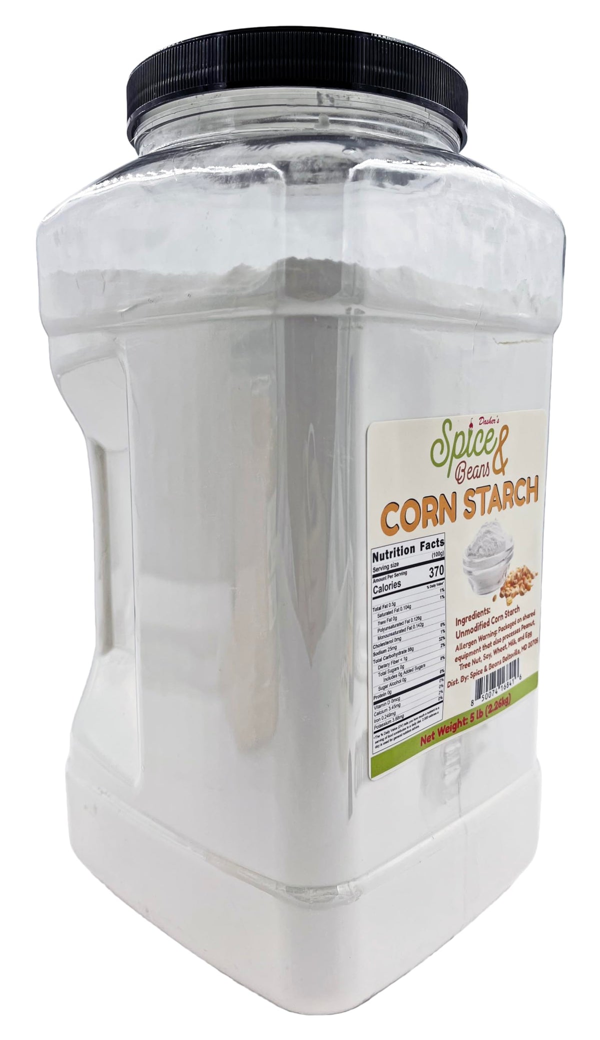 Dasher's corn starch being poured into sauce for a glossy, silky finish.