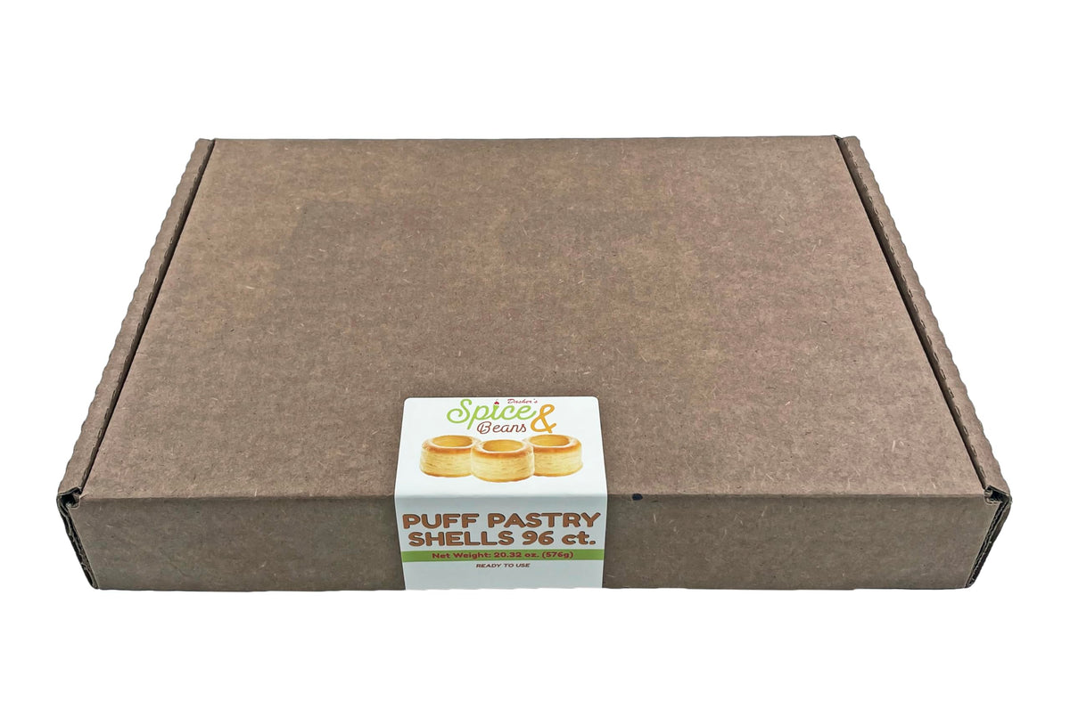 Dasher's puff pastry shells arranged on a platter invite fillings.