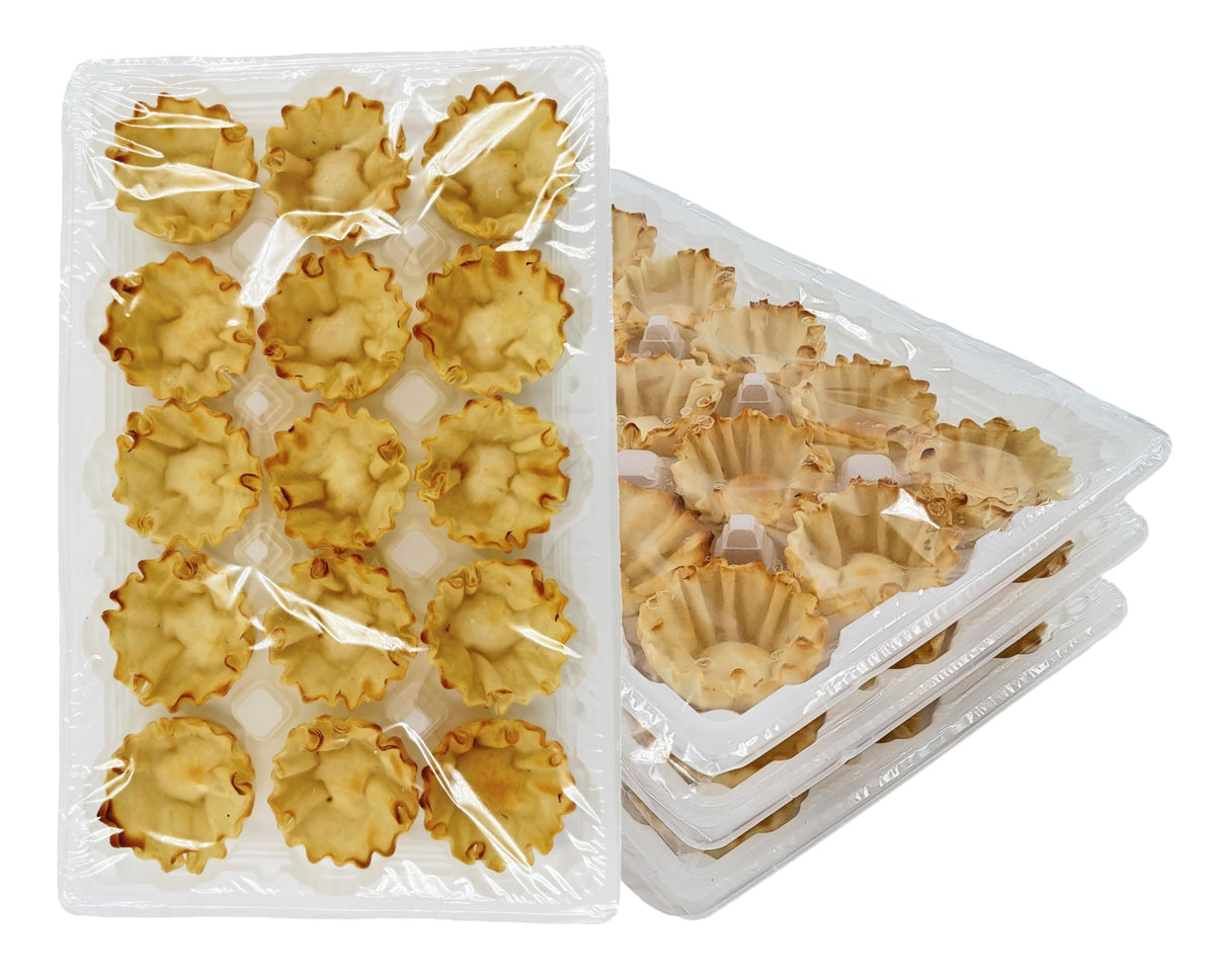 Dasher's Spice & Beans vegan mini phyllo shells label highlights plant-based options