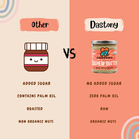 Dastony Cashew Butter stirred into oatmeal for a rich, nourishing boost.