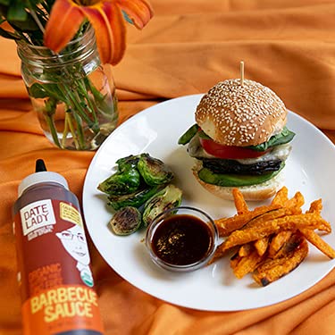 Date Lady BBQ Sauce dinner glaze on steamed veggies.