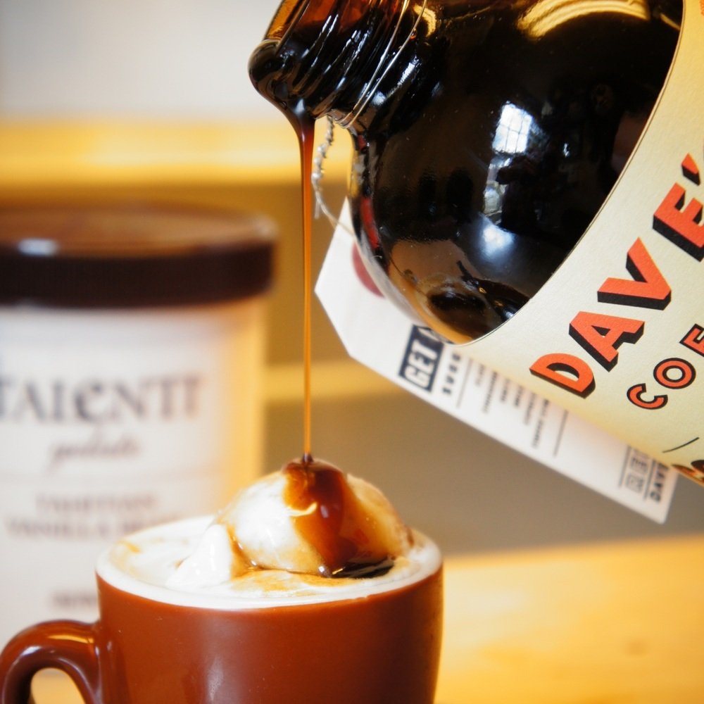 Dave's Coffee Syrup drizzled in baking and desserts to elevate flavor.
