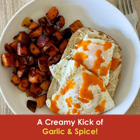 Dave's Gourmet sauce on tacos delivers creamy coat and balanced spice