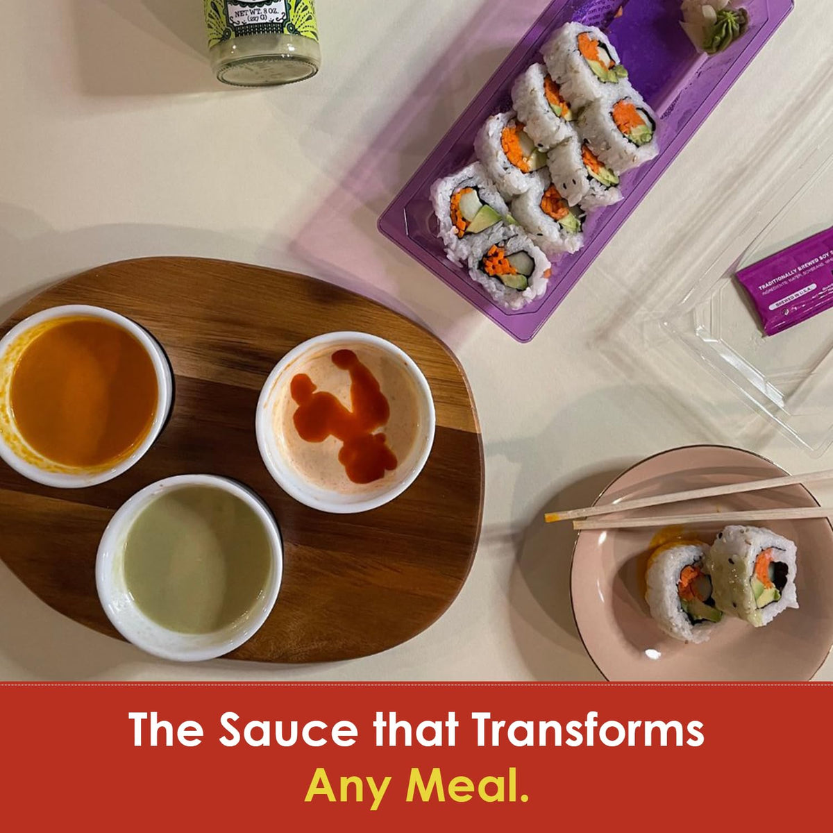 Dave's Gourmet Creamy Roasted Jalapeño Hot Sauce dip setup, perfect for appetizers.