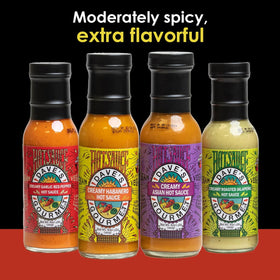 Dave's Gourmet green hot sauce for tacos, dips, and marinades.
