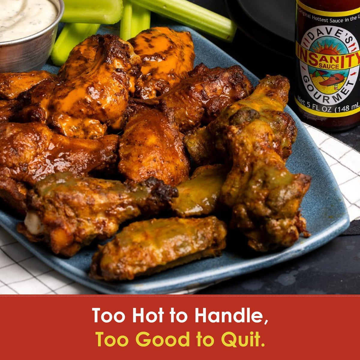 Trio pack back label demonstrates value and versatile hot sauce for cooking and dares