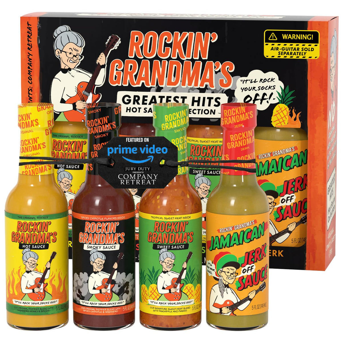 Dave's Rockin Grandma's Original Sauce bottle for bold savory heat on wings and burgers