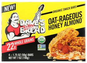 Dave's Killer Bread Oat-Rageous Honey Almond packaging for on-the-go energy.