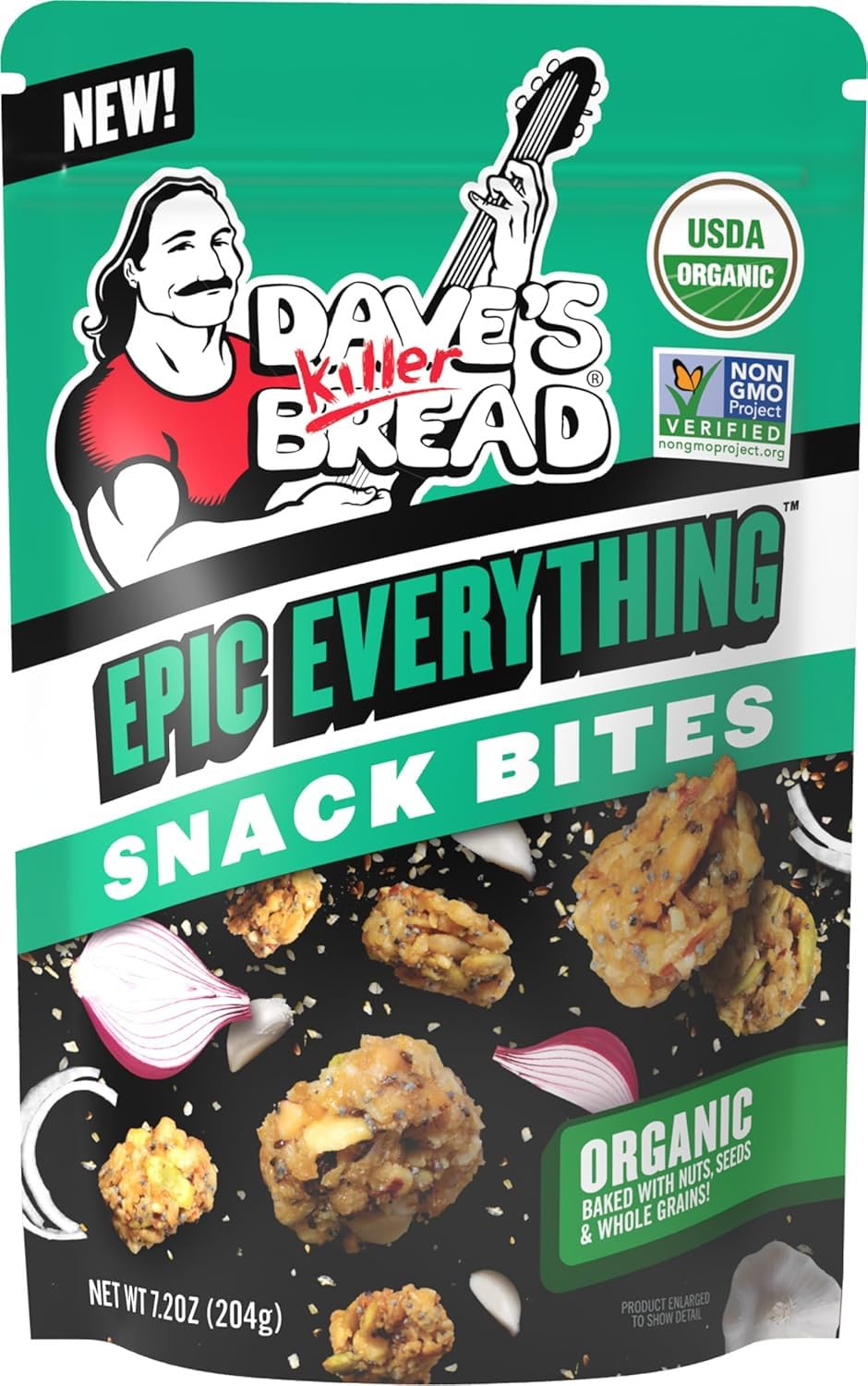 Dave's Killer Bread Organic Snack Bites Cinna Roll: warm cinnamon flavor for a quick treat