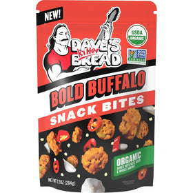 Dave's Killer Bread Organic Snack Bites Toasted Garlic: garlicky crunch and wholesome grains for snack time