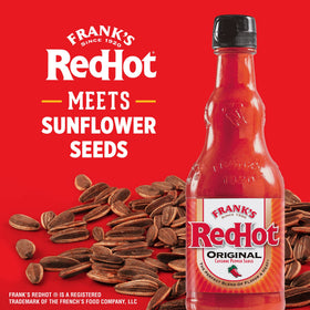 DAVID Frank's RedHot seeds roasted close up showing spicy texture.