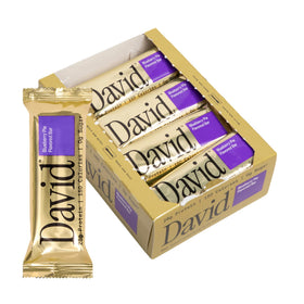 David high-protein bars blueberry pie pack12 packaging for convenient on-the-go fuel