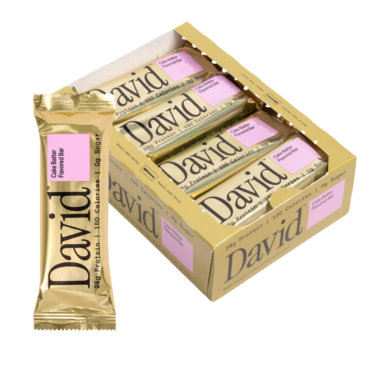 David High Protein Bars Cake Batter front view, gluten-free and protein-dense.