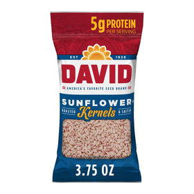 DAVID Original Sunflower Kernels package ready for a quick, handy snack.