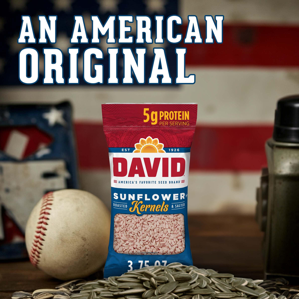 DAVID Original Sunflower Kernels topping on salad for texture and protein.