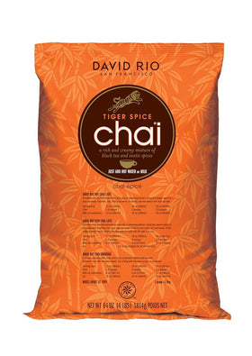 David Rio Tiger Spice Chai label-detailed, supports wildlife protection through Endangered Species donations.
