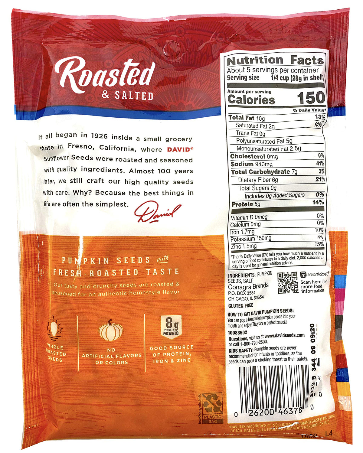 David Seeds pack of 4 for family pantry and shareable snacks
