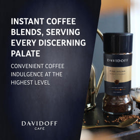 Davidoff Café Fine Aroma label closeup signals heritage and high-quality sourcing.