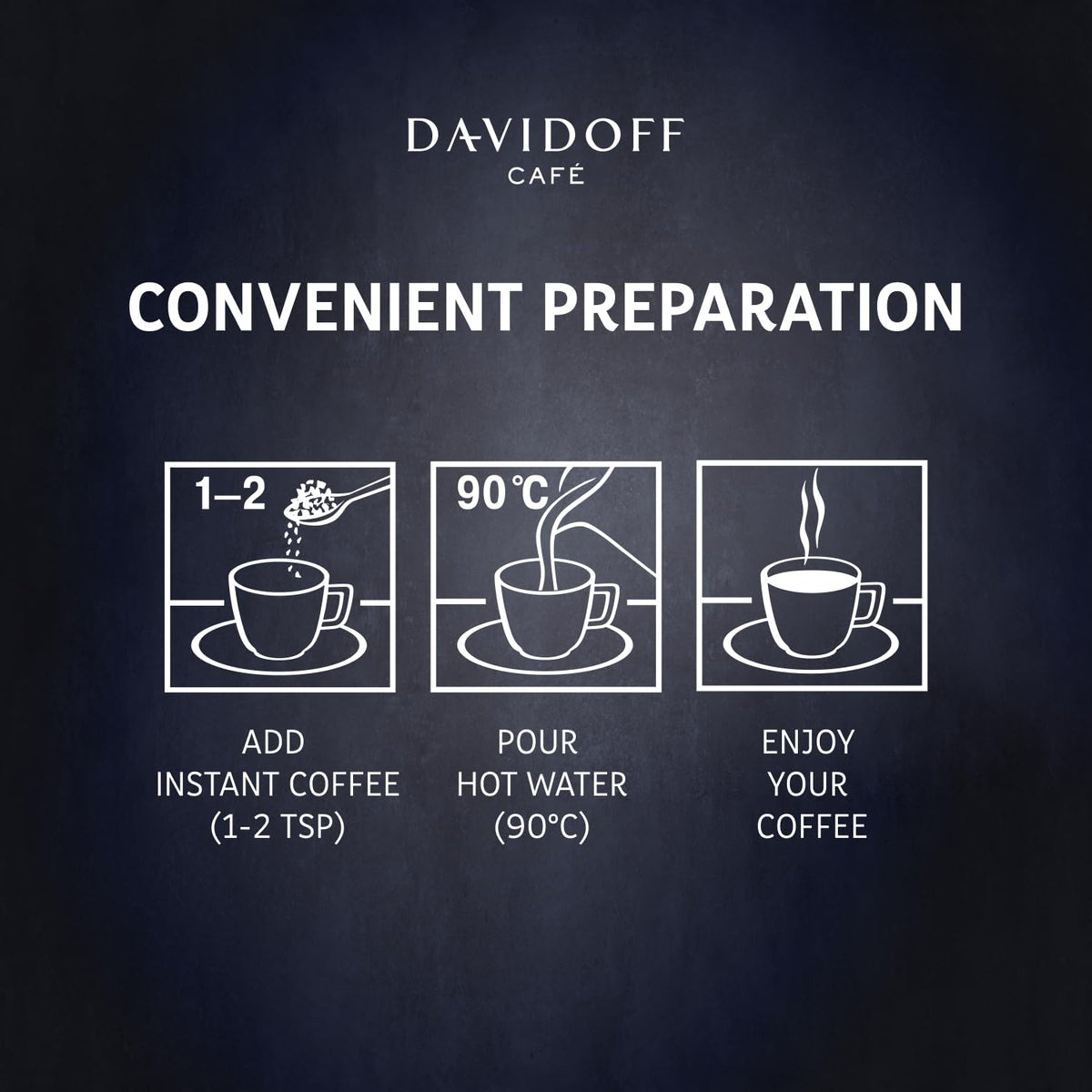 Davidoff Café Fine Aroma steaming cup invites a sensory coffee moment.