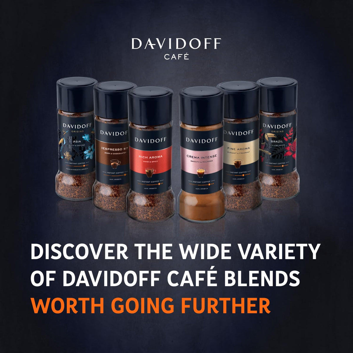 Davidoff Fine Aroma instant coffee at the office offers a quick caffeine lift.